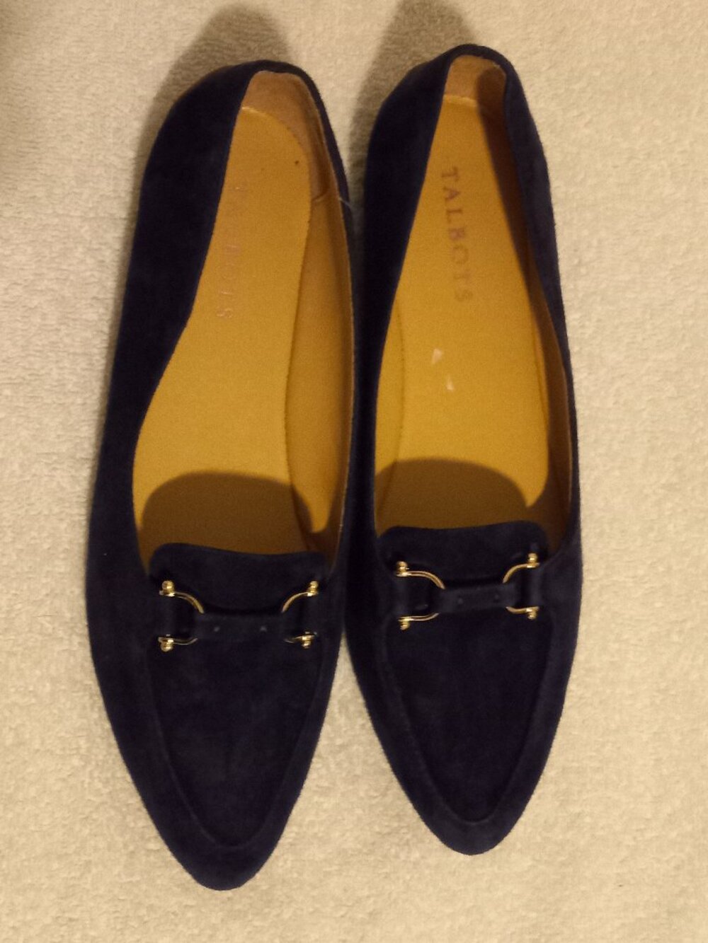 Talbots "Driving Loafer" in Navy Suede - Women's size 8